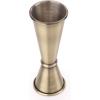 Barfly Japanese Style Jigger, 1/2 oz x 3/4 oz, Stainless(Antique Gold)