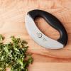 Mercer Culinary Double Blade Rocking Mezzaluna Knife with 2 Knob Handles, 8 Inch, Stainless Steel(Stainless)