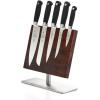 Mercer Culinary M20000 Genesis 6-Piece Forged Knife Block Set, Tempered Glass Block,Black(6-Piece Magnetic)