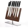 Mercer Culinary M20000 Genesis 6-Piece Forged Knife Block Set, Tempered Glass Block,Black(8-Piece Magnetic)