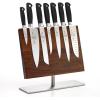 Mercer Culinary M20000 Genesis 6-Piece Forged Knife Block Set, Tempered Glass Block,Black(8-Piece Magnetic)