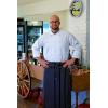 Mercer Culinary M61130BCS Genesis Bistro Apron, Black & White Chalk Stripe