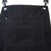 Mercer Culinary Metro Edge Renegade Bib Server Apron, Black Denim with Brown Leather Straps(Black Canvas)