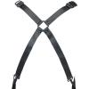 Mercer Culinary Metro Edge Renegade Bib Server Apron, Black Denim with Brown Leather Straps(Black Canvas)