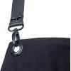 Mercer Culinary Metro Edge Renegade Bib Server Apron, Black Denim with Brown Leather Straps(Black Canvas)