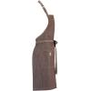 Mercer Culinary Metro Edge Renegade Bib Server Apron, Black Denim with Brown Leather Straps(Brown Denim)