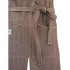 Mercer Culinary Metro Edge Renegade Bib Server Apron, Black Denim with Brown Leather Straps(Brown Denim)