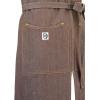 Mercer Culinary Metro Edge Renegade Bib Server Apron, Black Denim with Brown Leather Straps(Brown Denim)