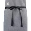 Mercer Culinary Metro Edge Renegade Bib Server Apron, Black Denim with Brown Leather Straps(Light Gray)