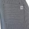 Mercer Culinary Metro Edge Renegade Bib Server Apron, Black Denim with Brown Leather Straps(Navy/White Railroad Stripe)