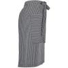 Mercer Culinary Metro Edge Renegade Bib Server Apron, Black Denim with Brown Leather Straps(Navy/White Railroad Stripe)