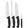 Mercer Culinary Millennia 5-Piece Magnetic Board Set, Rubberwood, White Handles(Black Handles)