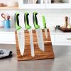 Mercer Culinary Millennia 5-Piece Magnetic Board Set, Rubberwood, White Handles(Green Handles)
