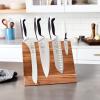 Mercer Culinary Millennia 5-Piece Magnetic Board Set, Rubberwood, White Handles(White Handles)