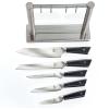 Mercer Culinary Premium Grade Super Steel 6-Piece Knife Set with Glass/Wood Block Stand, G10 Handles(6 Piece Knife Set with Glass Block Stand)
