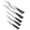 Mercer Culinary Premium Grade Super Steel 6-Piece Knife Set with Glass/Wood Block Stand, G10 Handles(6 Piece Knife Set with Glass Block Stand)