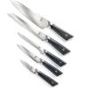 Mercer Culinary Premium Grade Super Steel 6-Piece Knife Set with Glass/Wood Block Stand, G10 Handles(6 Piece Knife Set with Glass/Wood Block Stand)