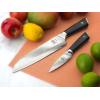 Mercer Culinary Premium Grade Super Steel 6-Piece Knife Set with Glass/Wood Block Stand, G10 Handles(7 Inch Santoku and 3.5 Inch Paring Knife Set)