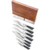 Mercer Culinary Premium Grade Super Steel 6-Piece Knife Set with Glass/Wood Block Stand, G10 Handles(8 Piece Knife Set with Magnetic Stand)