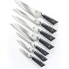 Mercer Culinary Premium Grade Super Steel 6-Piece Knife Set with Glass/Wood Block Stand, G10 Handles(8 Piece Knife Set with Magnetic Stand)