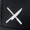 Mercer Culinary Unisex Adult Raised Black Logo Cap, Black W/Small Black Logo(Black W/Small White Logo)