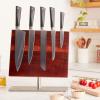 Mercer Culinary Züm 6-Piece Forged Block Set, Beech Wood and Glass(Magnetic Board Stand  11 3/8 in x 9 in)