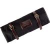 Barfly Mixology Roll Black with brown leather accents