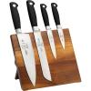 Mercer Culinary Genesis 5-Piece Magnetic Board Set, Rubberwood,Black(Acacia)