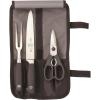 Mercer Culinary Genesis 7-Piece Forged Steak Knife Set, Steel/Black(4-Piece Forged Carving Set)