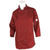 Mercer Culinary M60020RD1X Millennia Women’s Cook Jacket with Traditional Button, X-Large, Red(Red)