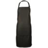 Mercer Culinary M61110BCS Genesis Bib Apron with Pocket, Black