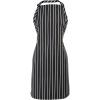 Mercer Culinary M61110WH Genesis Bib Apron with Pocket, White(Black & White Chalk Stripe)