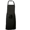 Mercer Culinary M61110WH Genesis Bib Apron with Pocket, White(Black)