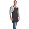 Mercer Culinary Metro Edge Renegade Bib Server Apron, Black Denim with Brown Leather Straps(Black Canvas)