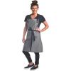 Mercer Culinary Metro Edge Renegade Bib Server Apron, Black Denim with Brown Leather Straps(Light Gray)