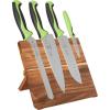Mercer Culinary Millennia 5-Piece Magnetic Board Set, Rubberwood, White Handles(Green Handles)
