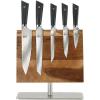 Mercer Culinary Premium Grade Super Steel 6-Piece Knife Set with Glass/Wood Block Stand, G10 Handles(6 Piece Knife Set with Magnetic Stand)
