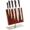 Mercer Culinary Züm 6-Piece Forged Block Set, Beech Wood and Glass(Magnetic Board Stand  11 3/8 in x 9 in)