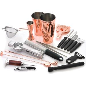 Barfly Cocktail Set, 12-Piece Deluxe, Gold(Copper)