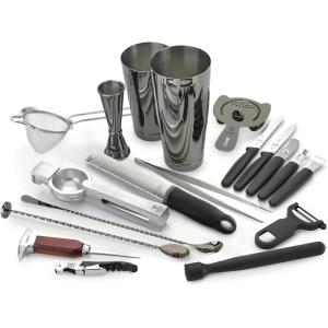 Barfly Cocktail Set, 12-Piece Deluxe, Gold(Gun Metal Black)