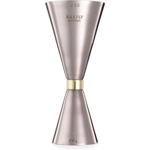 Barfly Japanese Style Jigger, 1/2 oz x 3/4 oz, Stainless(Banded)
