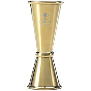 Barfly Japanese Style Jigger, 1/2 oz x 3/4 oz, Stainless(Gold)