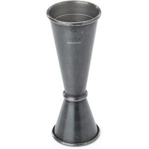 Barfly Japanese Style Jigger, 1/2 oz x 3/4 oz, Stainless(Vintage Black)