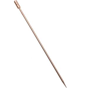 Barfly M37031CP Cocktail Pick, Circle Top, 4.25″ inch Copper (pack of 12)(Copper Grooved Top)
