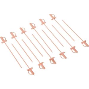 Barfly M37031CP Cocktail Pick, Circle Top, 4.25″ inch Copper (pack of 12)(Copper Sword Top)