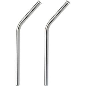 Barfly Stainless Steel Straw, 8 1/2″, 1/4″ Diam., Curved(1 Count (Pack of 2))
