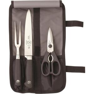 Mercer Culinary Genesis 7-Piece Forged Steak Knife Set, Steel/Black(4-Piece Forged Carving Set)