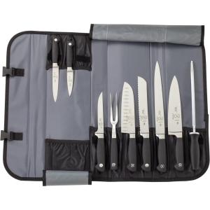 Mercer Culinary Genesis 7-Piece Forged Steak Knife Set, Steel/Black(Forged Knife Set with Case 10-Piece)