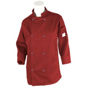 Mercer Culinary M60020RD1X Millennia Women’s Cook Jacket with Traditional Button, X-Large, Red(Red)