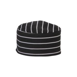 Mercer Culinary M60075HT Hounds Tooth Skull Cap with No Mesh(Standard  Black Chalk Stripe)